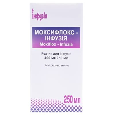 Моксифлокс-Інфузія розчин д/інф. 400 мг/250 мл по 250 мл у пляш.