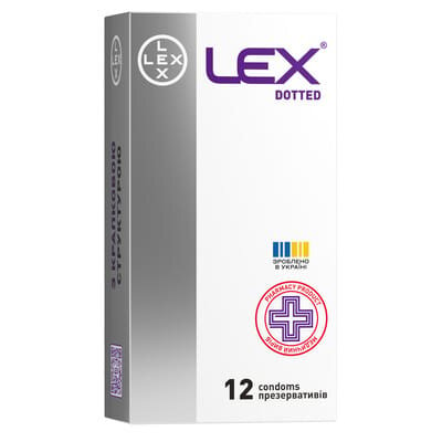 Презервативи Lex Dotted з крапками, 12 штук