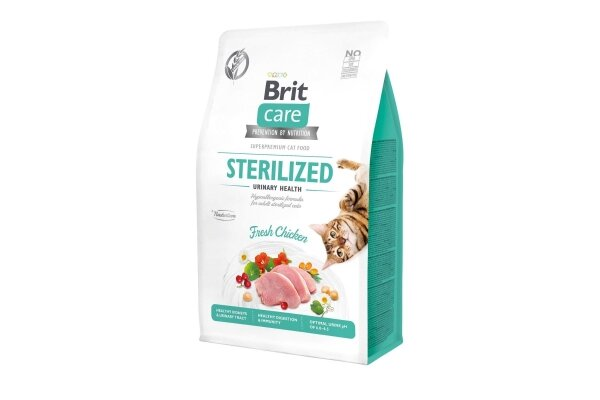 Корм сухий Brit Care Cat GF Sterilized Urinary Health для стерилізованих котів з куркою, 400 г