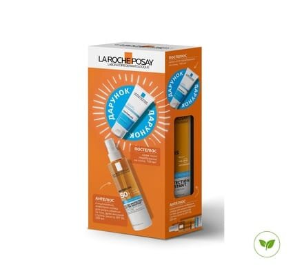 Набір La Roche-Posay Anthelios сонцезахисна живильна олійка для шкіри обличчя та тіла, SPF 50, 200 мл + Posthelios після перебування на сонці, 100 мл