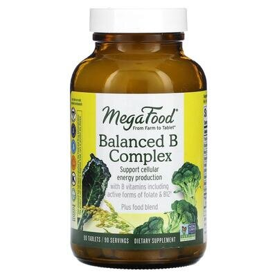 Комплекс вітамінів В MegaFood Balanced B Complex, 90 таблеток