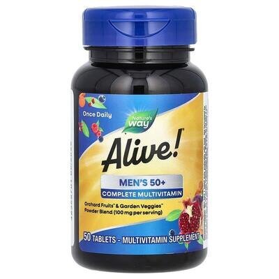 Мультивітаміни для чоловіків 50+ Nature's Way Alive! Men's 50+, 50 таблеток