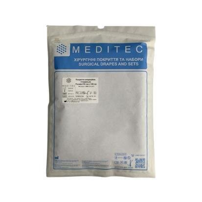 Покриття операційне Meditec стерильне 160 см х 210 см, СММС 35 г/м2, 1 штука