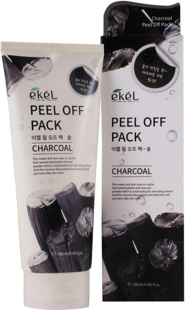 Маска-плівка Ekel Charcoal глибокого очищення з вугільної пудрою, 180 мл
