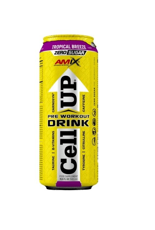 Передтренувальний комплекс Amix Nutrition CellUP Pre Workout Drink тропічний бриз, 500 мл