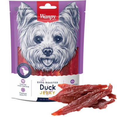 Ласощі для собак Wanpy Duck Jerky В'ялене філе качки, 100 г