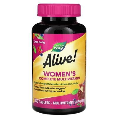 Мультивітаміни Nature's Way Alive! Women's Complete Multivitamin для жінок, 130 таблеток