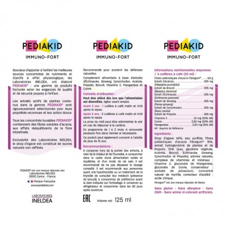 Педіакід PEDIAKID Immuno Fort сироп для зміцнення імунітету, 250 мл