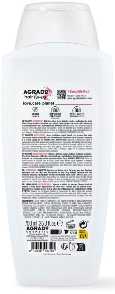 Шампунь Agrado Professional інтенсивний блиск, 750 мл