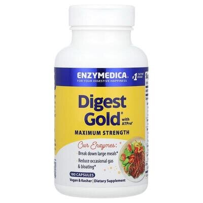 Травні ферменти Enzymedica Digest Gold with ATPro, 180 капсул