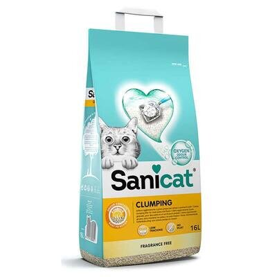 Наповнювач для котячого туалету Sanicat Clumping бентонітовий, без запаху, 13,9 кг (16 л)