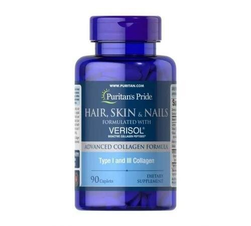 Комплекс для волосся, шкіри та нігтів Puritan's Pride Hair Skin and Nails with Verisol, 90 капсул