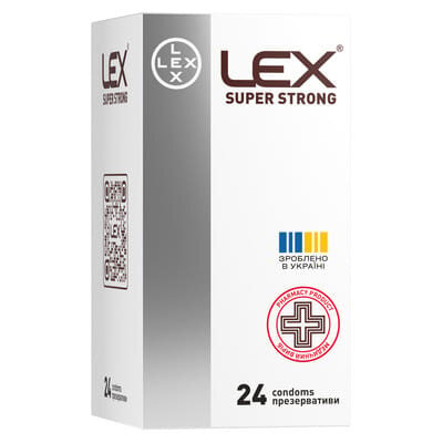 Презервативи Lex Super Strong підвищений рівень надійності, 24 штуки