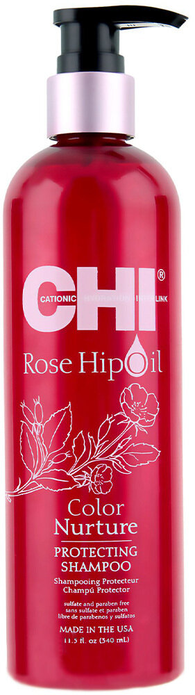 Шампунь CHI Rose Hip Protecting для волосся захисний з маслом шипшини, 340 мл