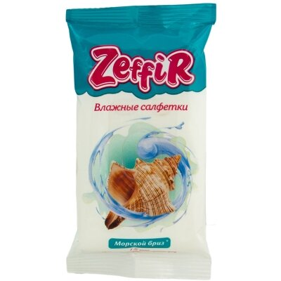 Серветки вологі Zeffir Морський бриз, 15 шт