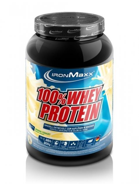 Протеїн IronMaxx 100% Whey Protein Банановий йогурт, 900 г
