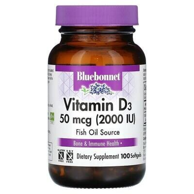 Вітамін D3 2000IU Bluebonnet Nutrition капсули №100