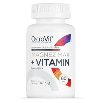 Магній МАКС + Вітамін OstroVit MAX + Vitamin, 60 таблеток