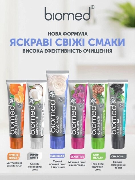 Зубна паста Biomed Calcimax відновлення емалі та захист від карієсу, 100 г