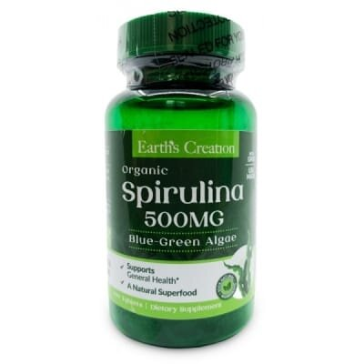 Спіруліна Earth's Creation Spirulina 500 мг, 100 таблеток