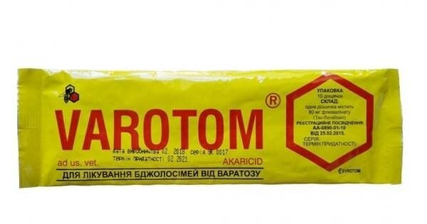 Варотом Evrotom для лікування бджолосімей від вароатозу, 10 смужок в упаковці