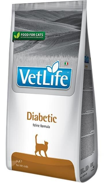 Корм сухий Farmina Vet Life Diabetic для котів для контролю рівня глюкози в крові при цукровому діабеті, 400 г