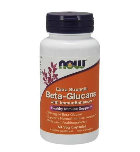 Бета-глюкани NOW Beta-Glucans with ImmunEnhancer 250 мг вег. капсули №60