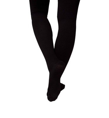 Панчохи компресійні Venotonia Cotton AG клас компресії 2, закритий носок, короткі, із силіконовими крапками, колір чорний, розмір VІІ+