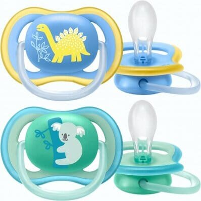 Пустушка силіконова Philips Avent Ultra Air SCF349/11 ортодонтична, 18+ місяців, 2 шт