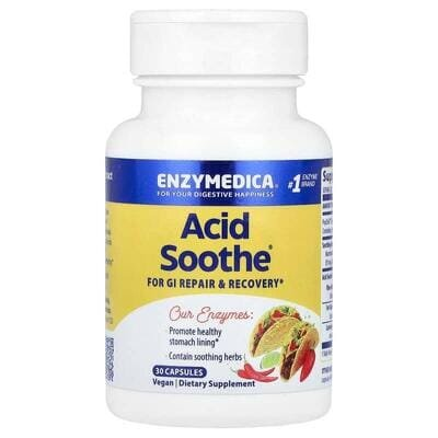 Ензими Enzymedica Acid Soothe від печії, 30 капсул