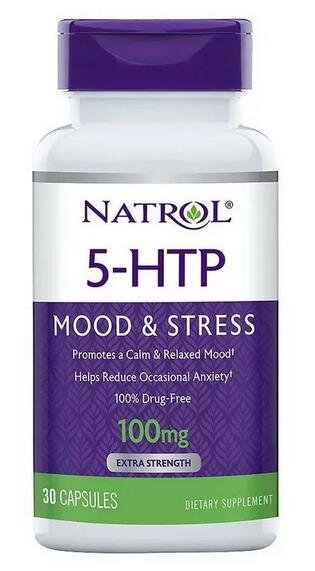 Натуральна добавка Natrol 5-HTP 100 мг, 30 капсул