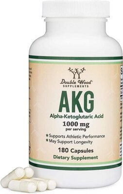Альфа-кетоглутарова кислота Double Wood Alpha-Ketoglutaric Acid (AKG) 1000 мг, 180 капсул
