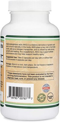 Альфа-кетоглутарова кислота Double Wood Alpha-Ketoglutaric Acid (AKG) 1000 мг, 180 капсул