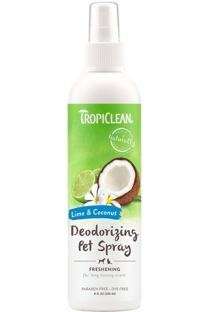 Спрей-дезодорант TropiClean Лайм та кокос для котів та собак, 236 мл
