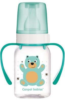 Пляшечка Canpol Babies 11/823 Кольорова ферма з малюнком і ручкою BPA Free, 120 мл