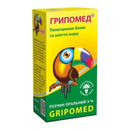 Грипомед розчин ор. 3 % по 100 мл у бан.