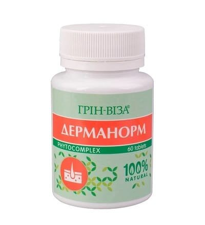 Дерманорм Грін-Віза таблетки по 0,5 г №60