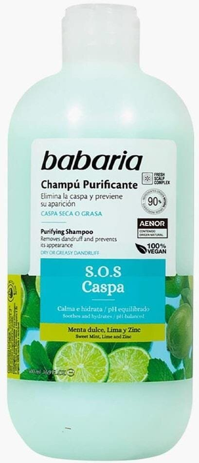 Шампунь Babaria очищаючий S.O.S проти лупи, 500 мл