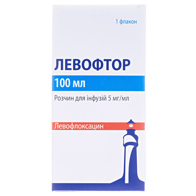 Левофтор розчин д/інф. 5 мг/мл по 100 мл у флак.