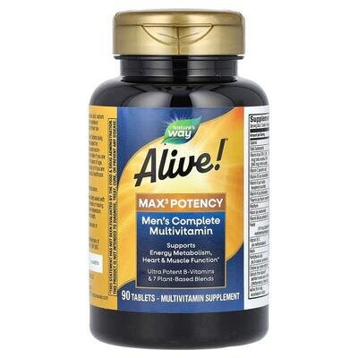 Мультивітаміни для чоловіків Nature's Way Alive! Men’s Max3 Daily Multivitamin, 90 таблеток
