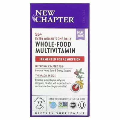 Мультивітаміни для жінок 55+ New Chapter Every Woman's One Daily Multi, 72 таблетки