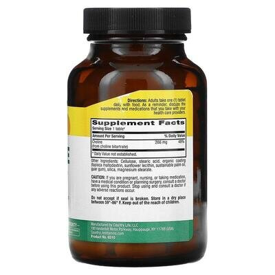 Холін Country Life Choline 650 мг, 100 таблеток