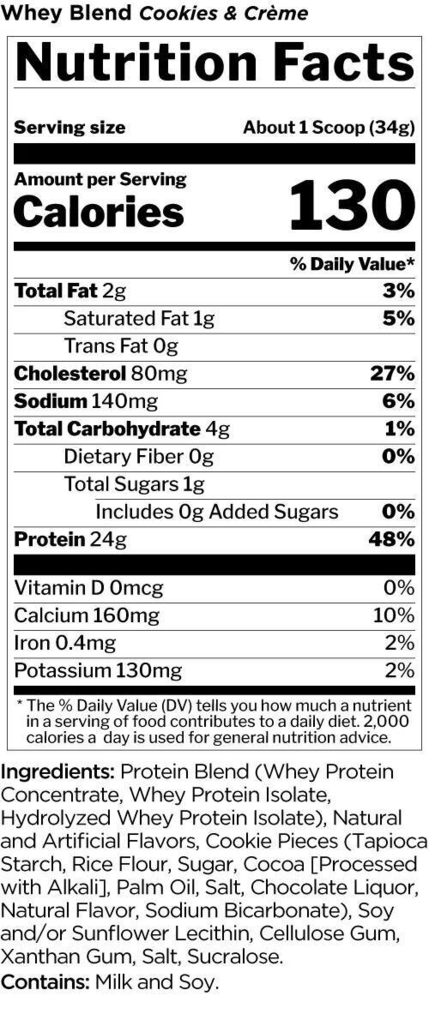 Протеїн Rule One Whey Blend, печиво та крем, 884 г