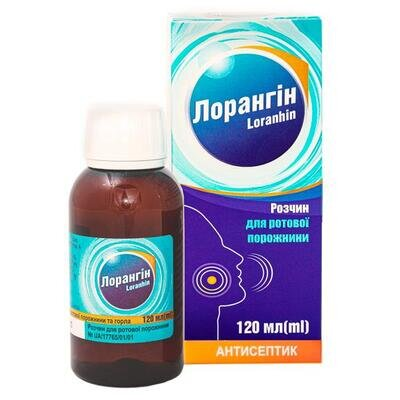 Лорангін розчин д/рот. порож. по 120 мл у флак.