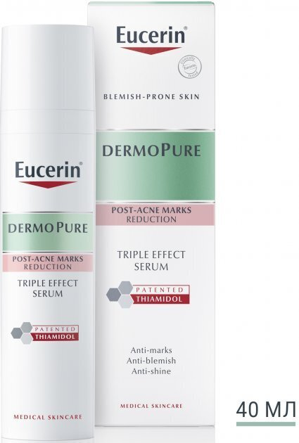 Сироватка для обличчя Eucerin DermoPure потрійної дії для проблемної шкіри (66862), 40 мл