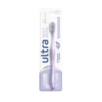 Зубна щітка Fesco Ultra Multibrush Soft м'яка фіолетова, 1 штука