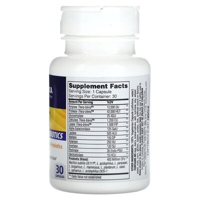 Травні ферменти з пробіотиками Enzymedica Digest Basic + Probiotics, 30 капсул