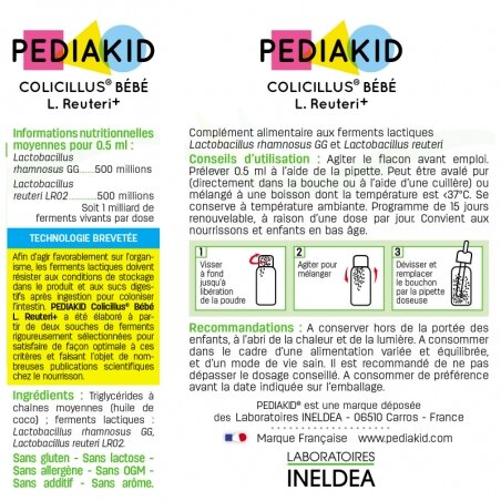 Педіакід PEDIAKID Colicillus Bebe Засіб проти кольок у немовлят краплі, 8 мл