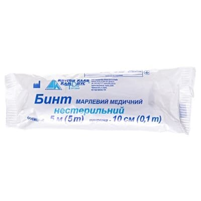Бинт марлевий нестерильний Кампус медичний 5 м х 10 см
