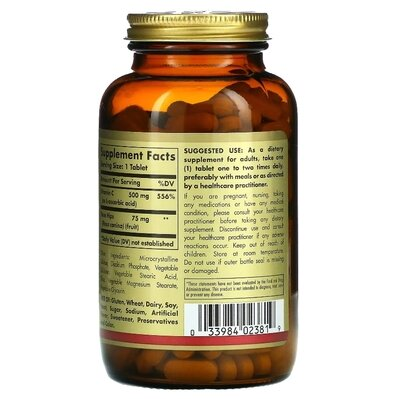 Вітамін С з шипшиною Solgar Vitamin C 500 мг with Rose Hips таблетки №250